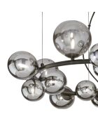 Suspension Surbo en métal avec 16 diffuseurs noir - 82 x 82 x 36,5 cm