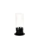 Cheminée de table bioéthanol Livigno en acier inoxydable noir - 20,3 x 20,3 x 50 cm