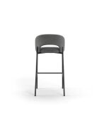 Ensemble de 2 tabourets de bar et de cuisine en tissu Lucca gris/anthracite - 50 x 52 x 89 cm