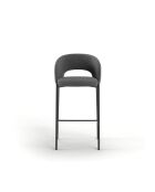 Ensemble de 2 tabourets de bar et de cuisine en tissu Lucca gris/anthracite - 50 x 52 x 89 cm