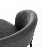 Ensemble de 2 tabourets de bar et de cuisine en tissu Lucca gris/anthracite - 50 x 52 x 89 cm