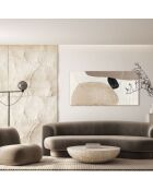 Tellaro Uno beige, sable/noir - 70 x 3,5 x 140 cm