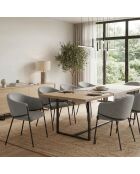 Ensemble de 2 chaises de salle à manger avec structure en métal Benevento gris/anthracite - 60 x 53 x 78 cm