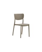 Ensemble de 2 chaises Rapallo empilables pour une utilisation intérieure et extérieure tourterelle - 45 x 53 x 82 cm
