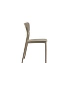 Ensemble de 2 chaises Rapallo empilables pour une utilisation intérieure et extérieure tourterelle - 45 x 53 x 82 cm