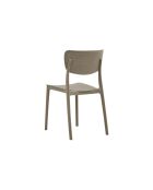 Ensemble de 2 chaises Rapallo empilables pour une utilisation intérieure et extérieure tourterelle - 45 x 53 x 82 cm