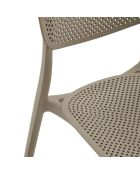 Ensemble de 2 chaises Rapallo empilables pour une utilisation intérieure et extérieure tourterelle - 45 x 53 x 82 cm