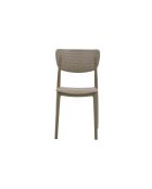 Ensemble de 2 chaises Rapallo empilables pour une utilisation intérieure et extérieure tourterelle - 45 x 53 x 82 cm