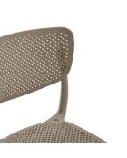 Ensemble de 2 chaises Rapallo empilables pour une utilisation intérieure et extérieure tourterelle - 45 x 53 x 82 cm
