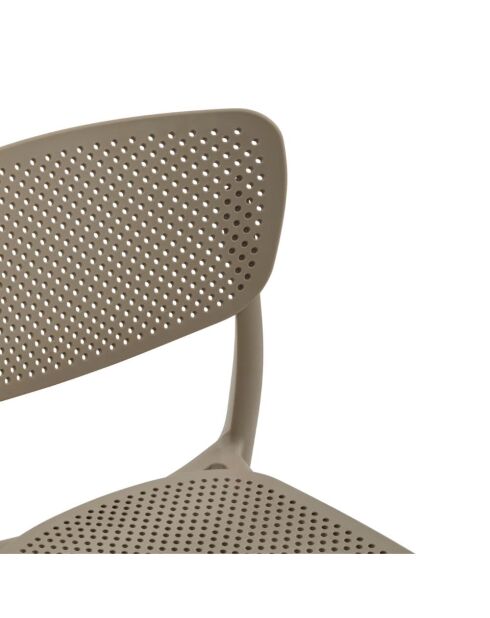 Ensemble de 2 chaises Rapallo empilables pour une utilisation intérieure et extérieure tourterelle - 45 x 53 x 82 cm