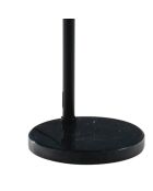 Lampadaire en métal Ortona avec point lumineux et support réglables noir - 35 x 35 x 150 cm