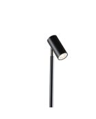 Lampadaire en métal Ortona avec point lumineux et support réglables noir - 35 x 35 x 150 cm