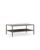 Table basse avec 2 étagères Veroli moka - 100 x 60 x 40 cm