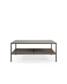 Table basse avec 2 étagères Veroli moka - 100 x 60 x 40 cm