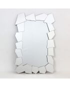 Miroir mural en verre Iseo argent - 80 x 9 x 120 cm