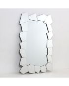 Miroir mural en verre Iseo argent - 80 x 9 x 120 cm