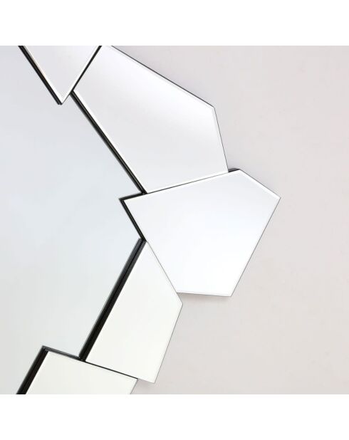 Miroir mural en verre Iseo argent - 80 x 9 x 120 cm