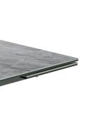 Table de salle à manger en verre Vicenza extensible marbre gris/anthracite - 160/240 cm