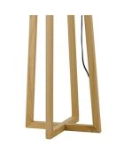 Lampadaire Voghera en bois naturel avec abat - jour en tissu bois - 35 x 35 x 165 cm