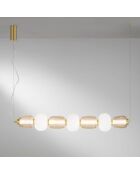 Suspension en métal Bolzano avec quatre diffuseurs noir - 17 x 17 x 110 cm