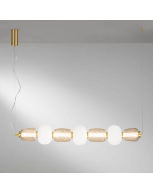 Suspension en métal Bolzano avec quatre diffuseurs noir - 17 x 17 x 110 cm