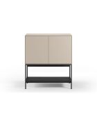 Buffet à 2 portes Palinuro en stratifié avec structure métallique crème - 80 x 40 x 90 cm