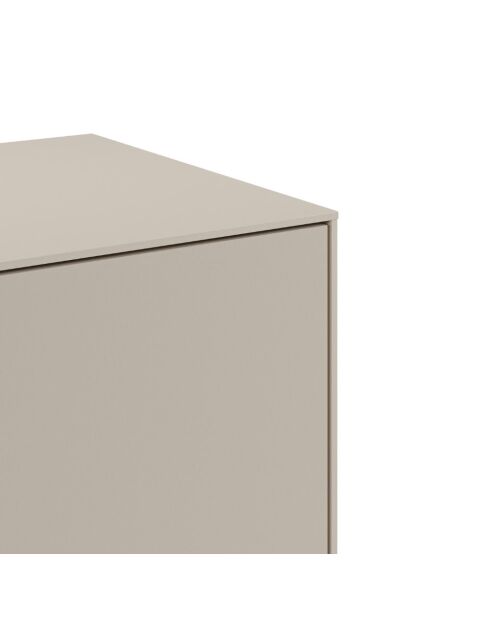 Buffet à 2 portes Palinuro en stratifié avec structure métallique crème - 80 x 40 x 90 cm