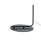 Lampadaire Bonassola en métal courbé avec abat - jour en tissu noir - 150 x 45 x 180 cm