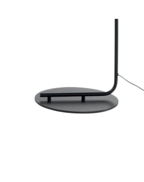 Lampadaire Bonassola en métal courbé avec abat - jour en tissu noir - 150 x 45 x 180 cm