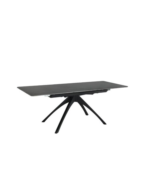 Table extensible en pierre frittée Acciaroli gris foncé - 150/200 cm