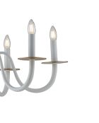 Lustre métallique à six lumières Civitella blanc - 78 x 78 x 53 cm
