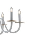 Lustre métallique à six lumières Civitella blanc - 78 x 78 x 53 cm