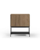Buffet à 2 portes Palinuro en stratifié avec structure métallique brun - 80 x 40 x 90 cm