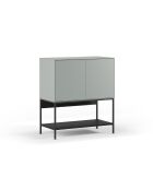 Buffet à 2 portes Palinuro en stratifié avec structure métallique vert - 80 x 40 x 90 cm