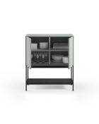 Buffet à 2 portes Palinuro en stratifié avec structure métallique vert - 80 x 40 x 90 cm
