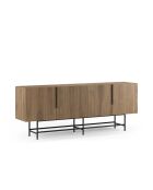Buffet à 4 portes Anagni en stratifié structure métallique brun - 200 x 40 x 77,9 cm