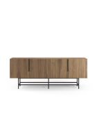 Buffet à 4 portes Anagni en stratifié structure métallique brun - 200 x 40 x 77,9 cm