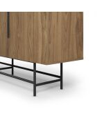 Buffet à 4 portes Anagni en stratifié structure métallique brun - 200 x 40 x 77,9 cm