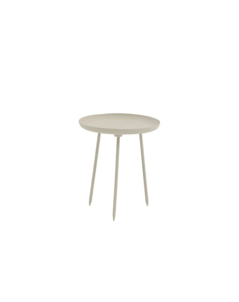 Table basse Ponza 37 à plateau rond gris - 37 x 37 x 41 cm