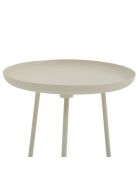 Table basse Ponza 37 à plateau rond gris - 37 x 37 x 41 cm