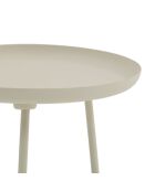 Table basse Ponza 37 à plateau rond gris - 37 x 37 x 41 cm