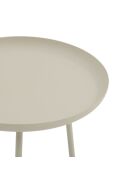 Table basse Ponza 37 à plateau rond gris - 37 x 37 x 41 cm
