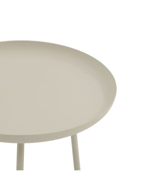 Table basse Ponza 37 à plateau rond gris - 37 x 37 x 41 cm