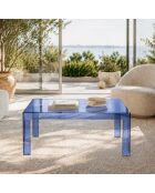 Table basse d'intérieur et d'extérieur bleu - 100 x 60 x 40 cm