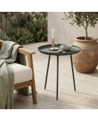 Table basse Ponza 39 à plateau rond vert - 39 x 39 x 44 cm