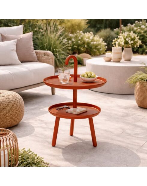 Table basse d'extérieur Palmanova orange - 41 x ,41 x 55 cm