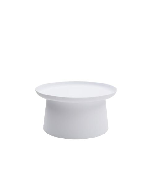 Table basse ronde Maiori blanc - 70 x 70 x 36 cm