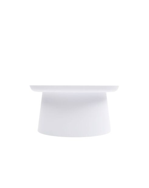 Table basse ronde Maiori blanc - 70 x 70 x 36 cm
