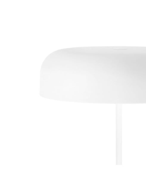 Lampe de table en métal Manduria blanc - 20 x 20 x 45 cm