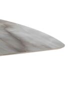 Table de salle à manger fixe en céramiqueTorino albâtre/marbre brun - 180 x 90 x 76 cm